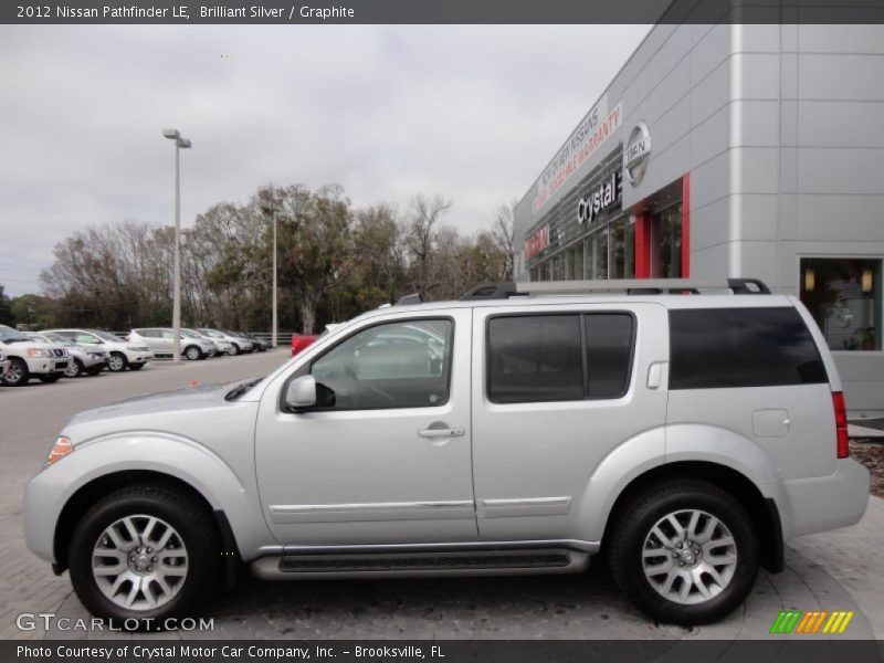 Brilliant Silver / Graphite 2012 Nissan Pathfinder LE