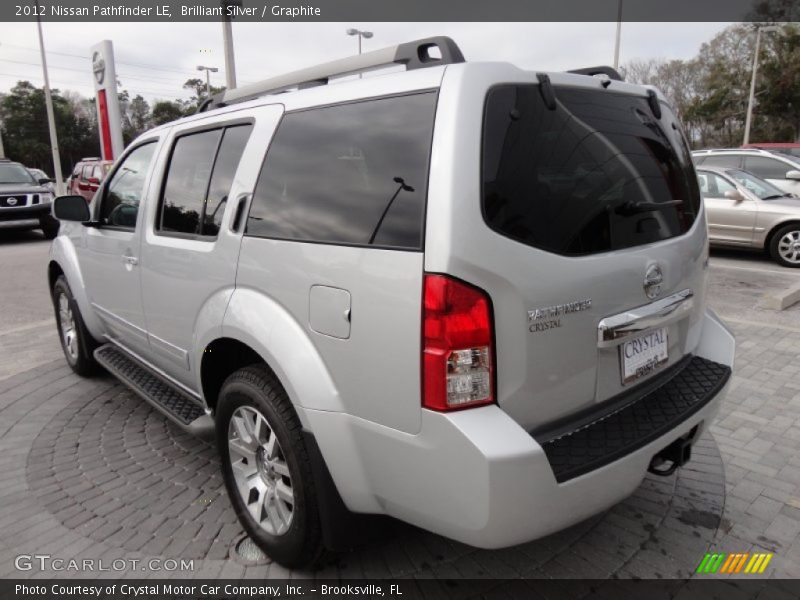 Brilliant Silver / Graphite 2012 Nissan Pathfinder LE