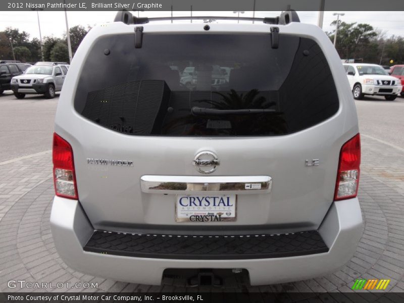 Brilliant Silver / Graphite 2012 Nissan Pathfinder LE