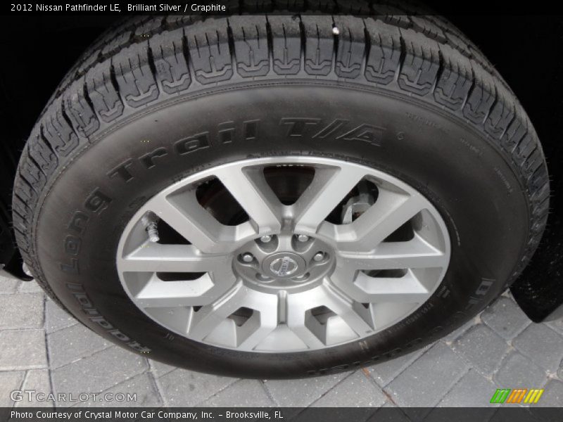 Brilliant Silver / Graphite 2012 Nissan Pathfinder LE