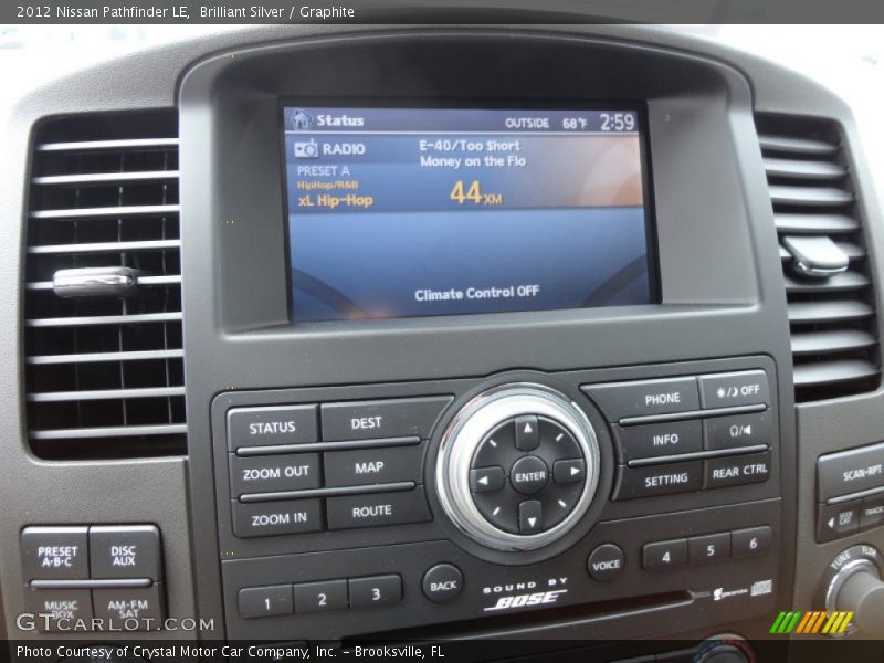 Brilliant Silver / Graphite 2012 Nissan Pathfinder LE