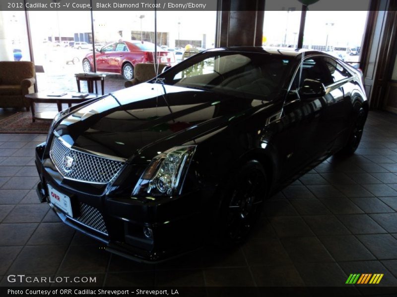 Black Diamond Tricoat / Ebony/Ebony 2012 Cadillac CTS -V Coupe