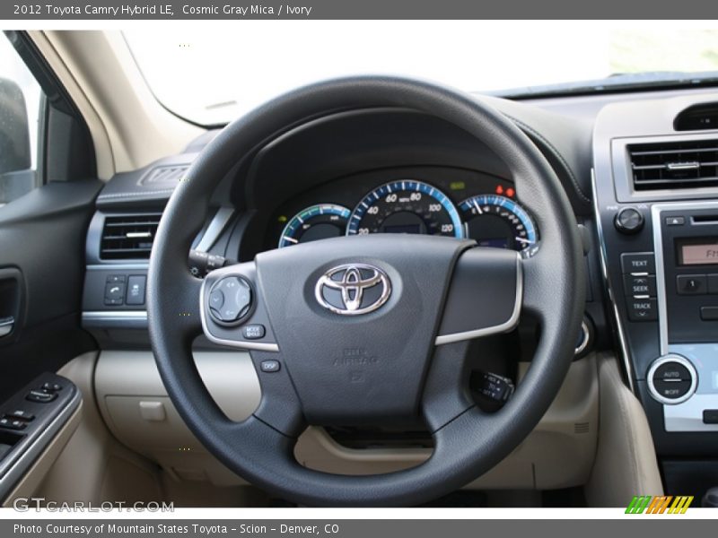 Cosmic Gray Mica / Ivory 2012 Toyota Camry Hybrid LE