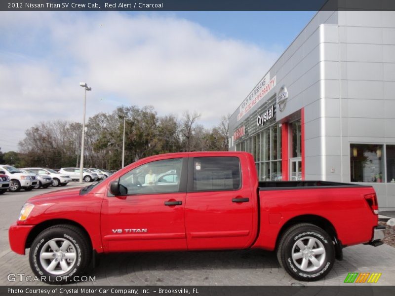 Red Alert / Charcoal 2012 Nissan Titan SV Crew Cab