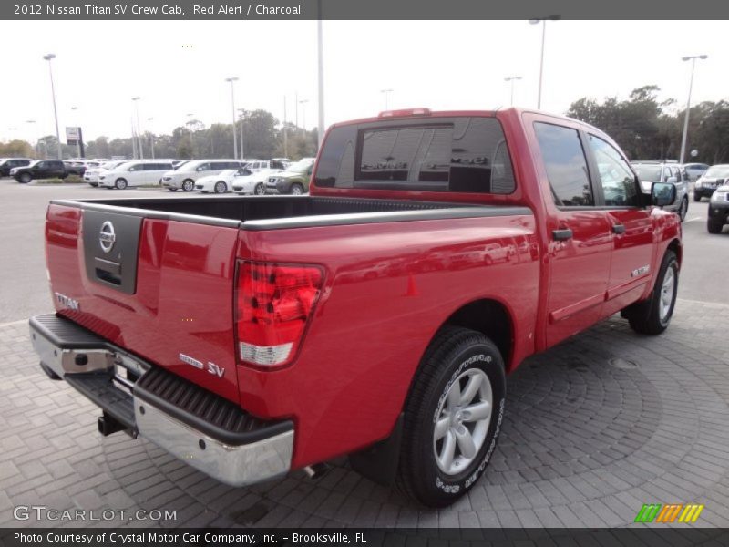 Red Alert / Charcoal 2012 Nissan Titan SV Crew Cab