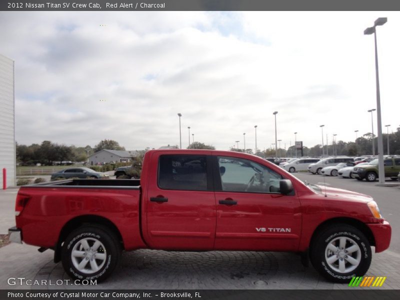 Red Alert / Charcoal 2012 Nissan Titan SV Crew Cab