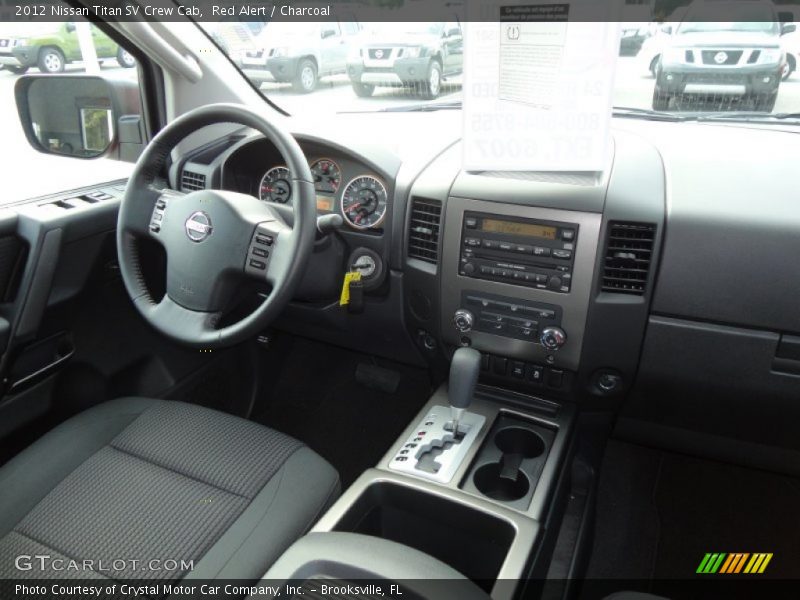 Red Alert / Charcoal 2012 Nissan Titan SV Crew Cab