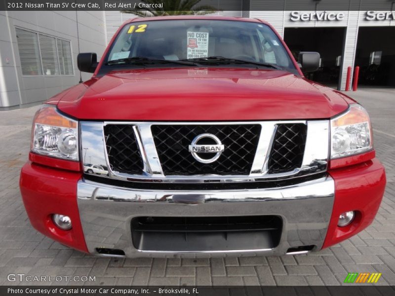 Red Alert / Charcoal 2012 Nissan Titan SV Crew Cab