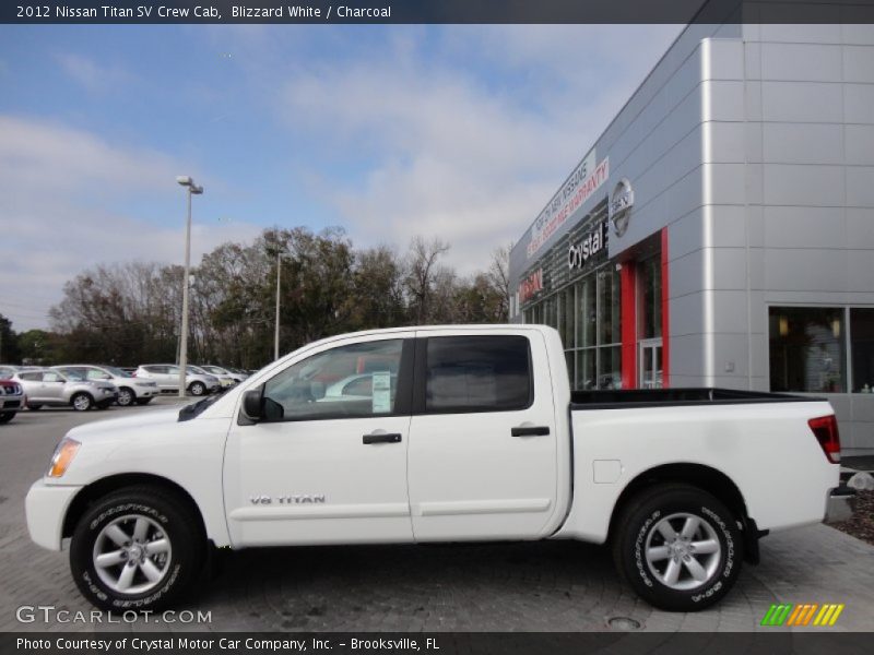 Blizzard White / Charcoal 2012 Nissan Titan SV Crew Cab