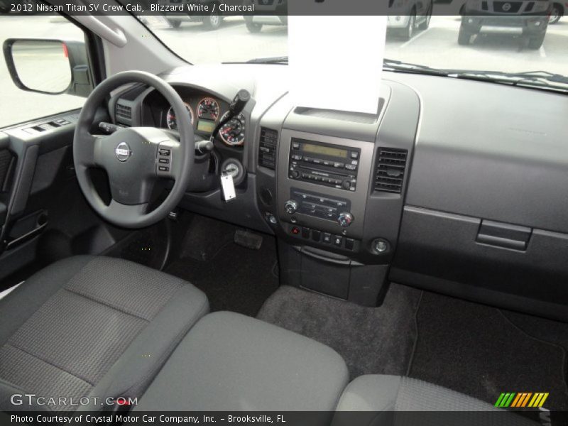 Blizzard White / Charcoal 2012 Nissan Titan SV Crew Cab