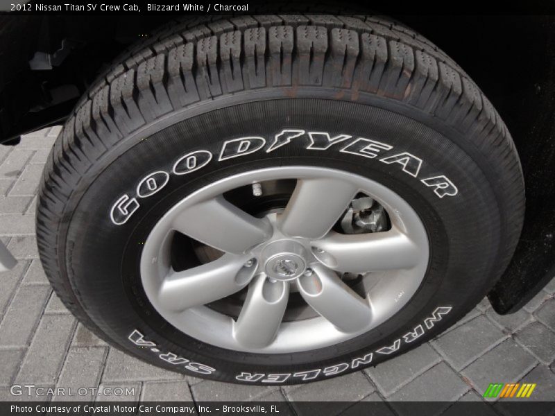 Blizzard White / Charcoal 2012 Nissan Titan SV Crew Cab
