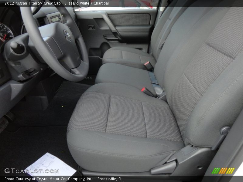 Blizzard White / Charcoal 2012 Nissan Titan SV Crew Cab