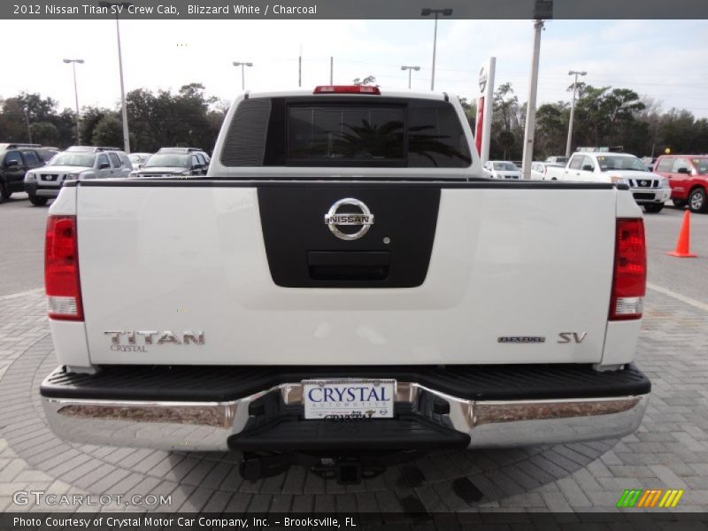 Blizzard White / Charcoal 2012 Nissan Titan SV Crew Cab