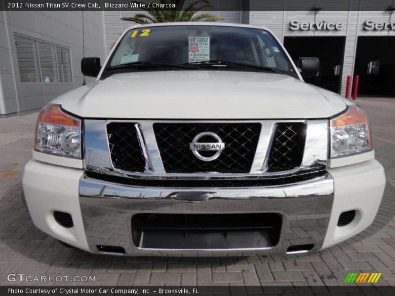 Blizzard White / Charcoal 2012 Nissan Titan SV Crew Cab