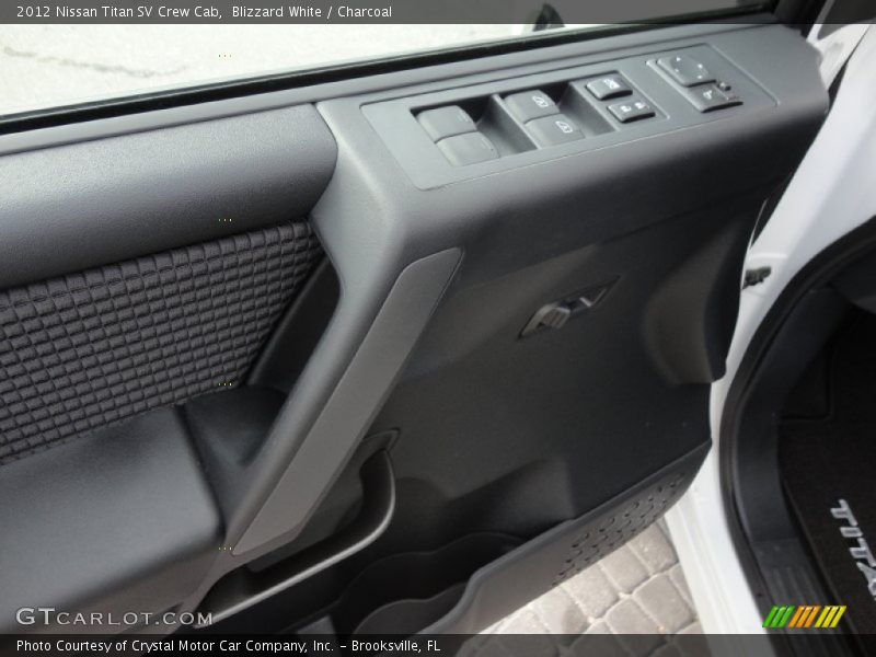 Blizzard White / Charcoal 2012 Nissan Titan SV Crew Cab