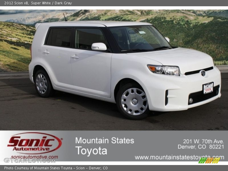 Super White / Dark Gray 2012 Scion xB