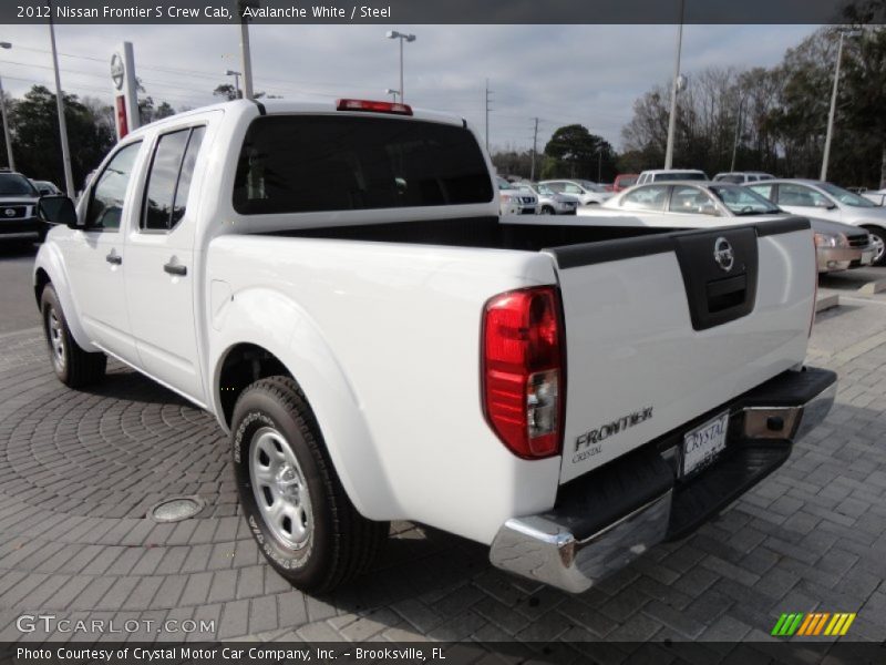 Avalanche White / Steel 2012 Nissan Frontier S Crew Cab