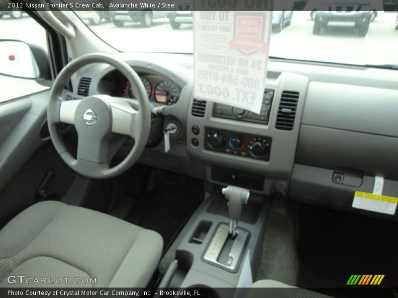 Avalanche White / Steel 2012 Nissan Frontier S Crew Cab