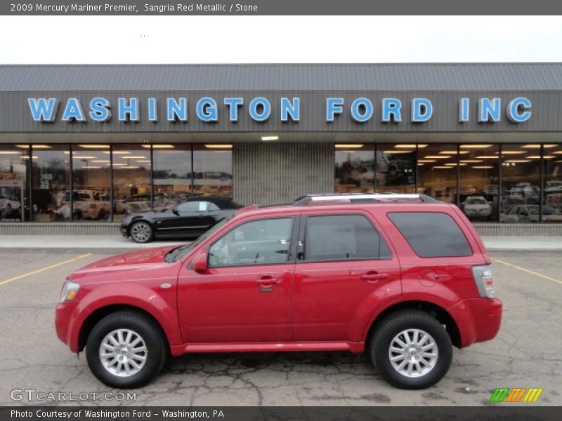 Sangria Red Metallic / Stone 2009 Mercury Mariner Premier