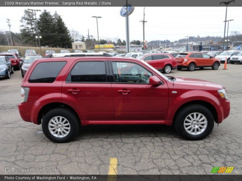 Sangria Red Metallic / Stone 2009 Mercury Mariner Premier