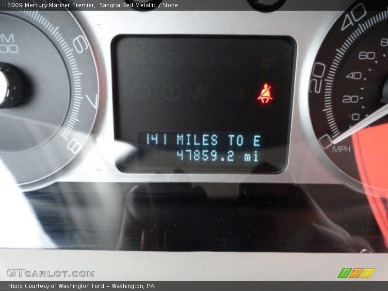 Sangria Red Metallic / Stone 2009 Mercury Mariner Premier