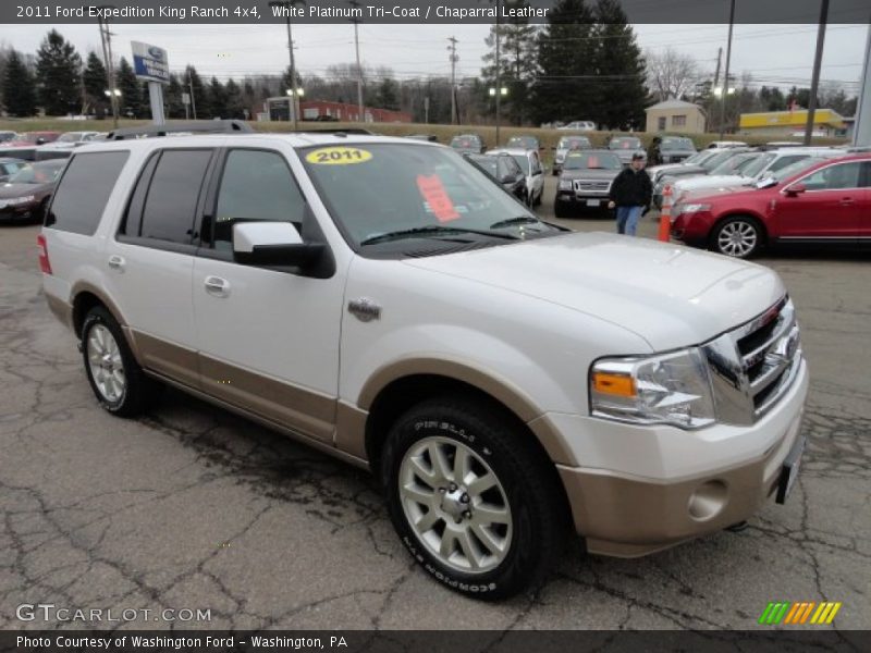 White Platinum Tri-Coat / Chaparral Leather 2011 Ford Expedition King Ranch 4x4