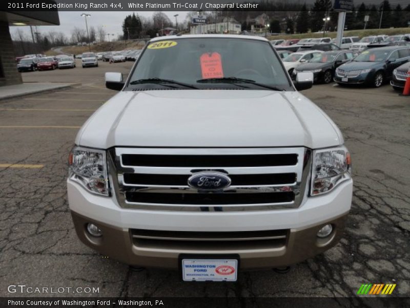 White Platinum Tri-Coat / Chaparral Leather 2011 Ford Expedition King Ranch 4x4