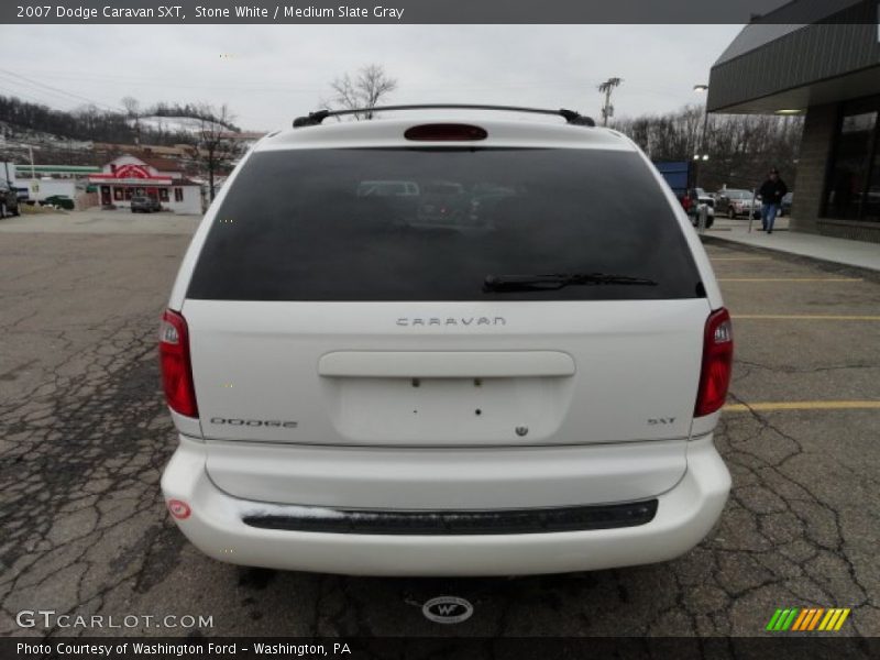 Stone White / Medium Slate Gray 2007 Dodge Caravan SXT