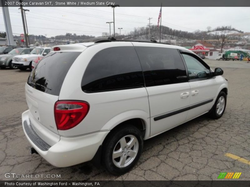 Stone White / Medium Slate Gray 2007 Dodge Caravan SXT