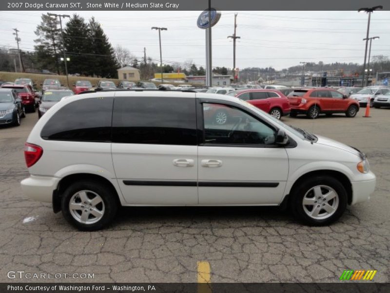 Stone White / Medium Slate Gray 2007 Dodge Caravan SXT