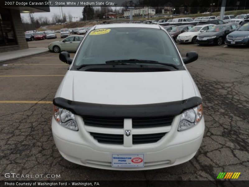Stone White / Medium Slate Gray 2007 Dodge Caravan SXT