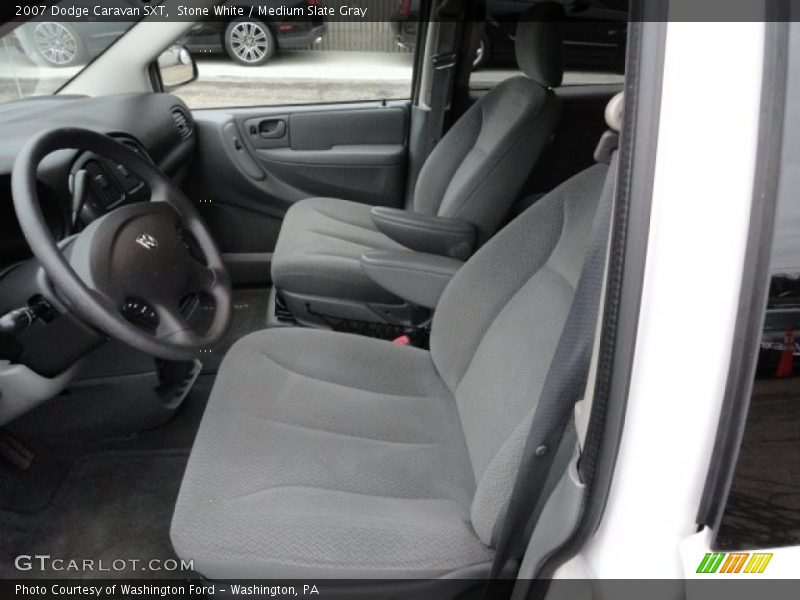 Stone White / Medium Slate Gray 2007 Dodge Caravan SXT