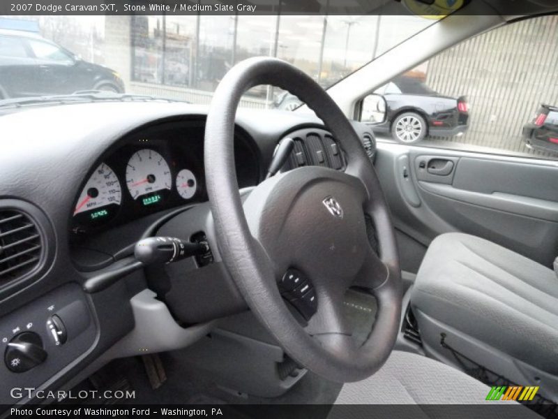 Stone White / Medium Slate Gray 2007 Dodge Caravan SXT
