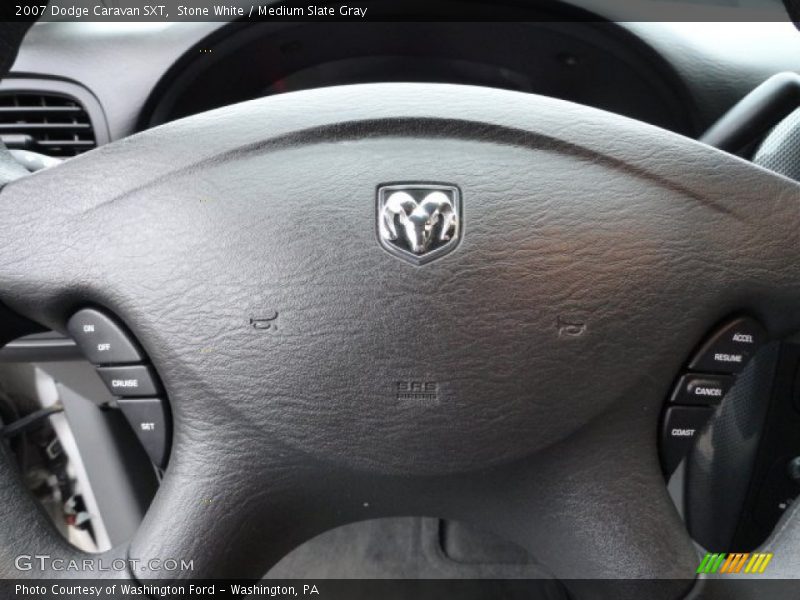 Stone White / Medium Slate Gray 2007 Dodge Caravan SXT