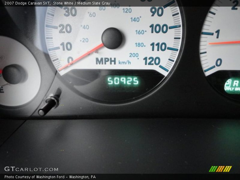 Stone White / Medium Slate Gray 2007 Dodge Caravan SXT