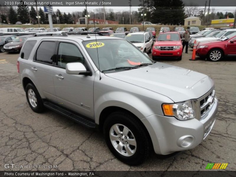 Ingot Silver Metallic / Stone 2010 Ford Escape Hybrid Limited