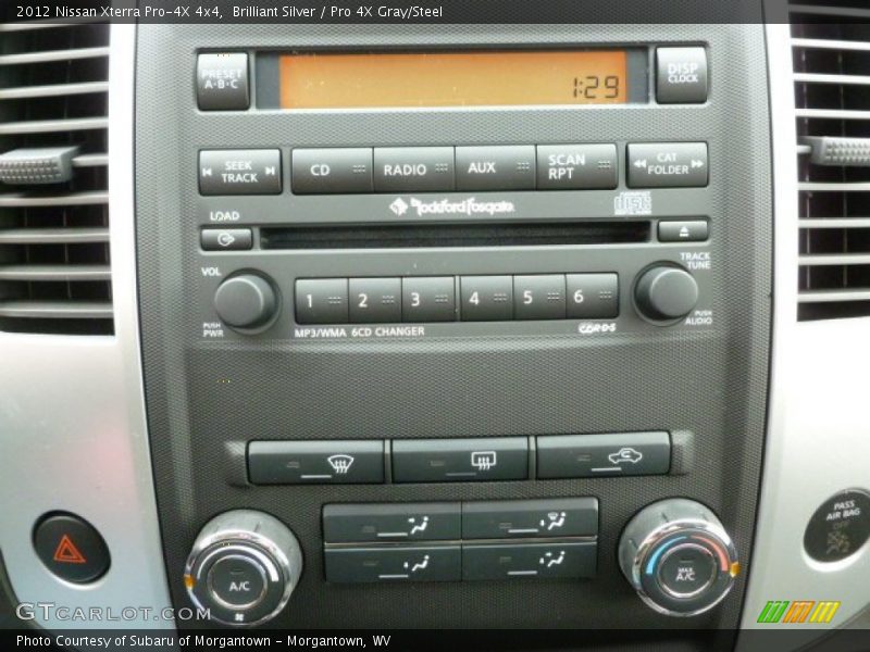 Controls of 2012 Xterra Pro-4X 4x4