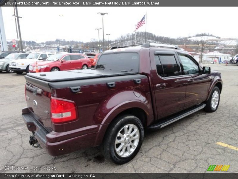 Dark Cherry Metallic / Dark Charcoal/Camel 2007 Ford Explorer Sport Trac Limited 4x4