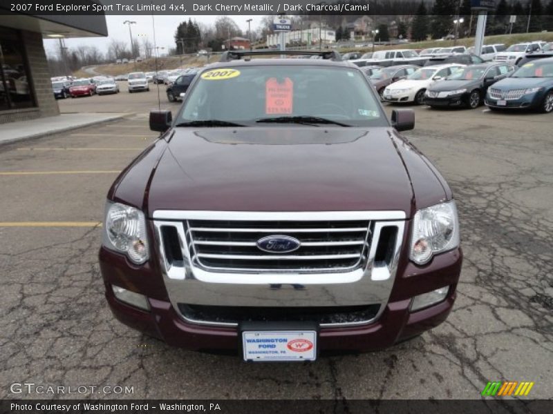 Dark Cherry Metallic / Dark Charcoal/Camel 2007 Ford Explorer Sport Trac Limited 4x4