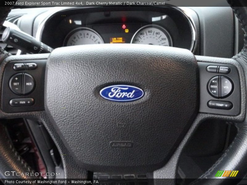 Dark Cherry Metallic / Dark Charcoal/Camel 2007 Ford Explorer Sport Trac Limited 4x4