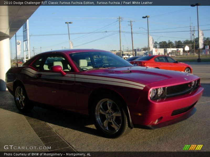 Furious Fuchsia / Pearl White Leather 2010 Dodge Challenger R/T Classic Furious Fuchsia Edition