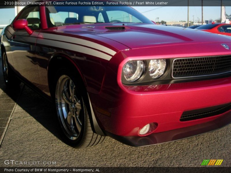 Furious Fuchsia / Pearl White Leather 2010 Dodge Challenger R/T Classic Furious Fuchsia Edition