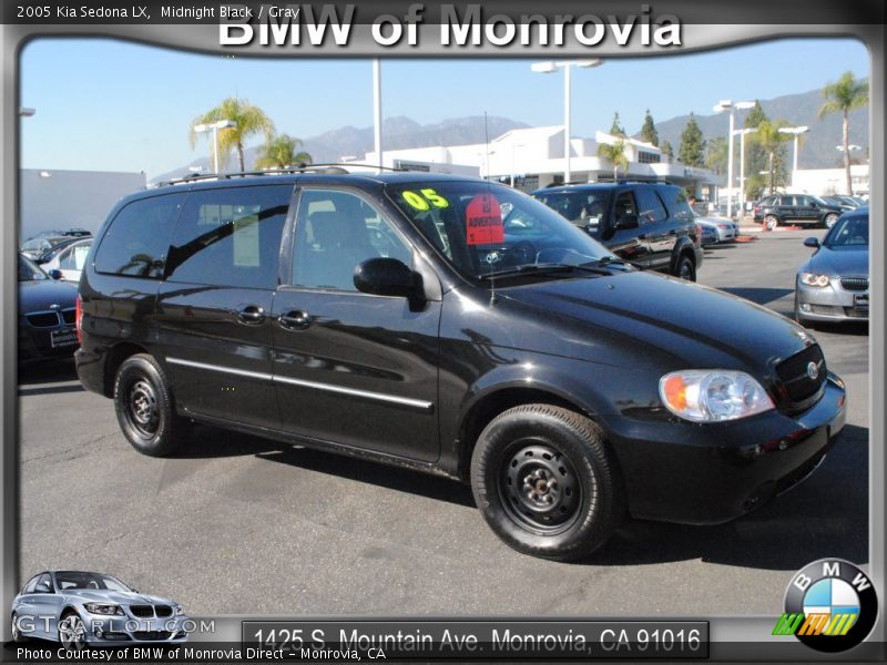 Midnight Black / Gray 2005 Kia Sedona LX