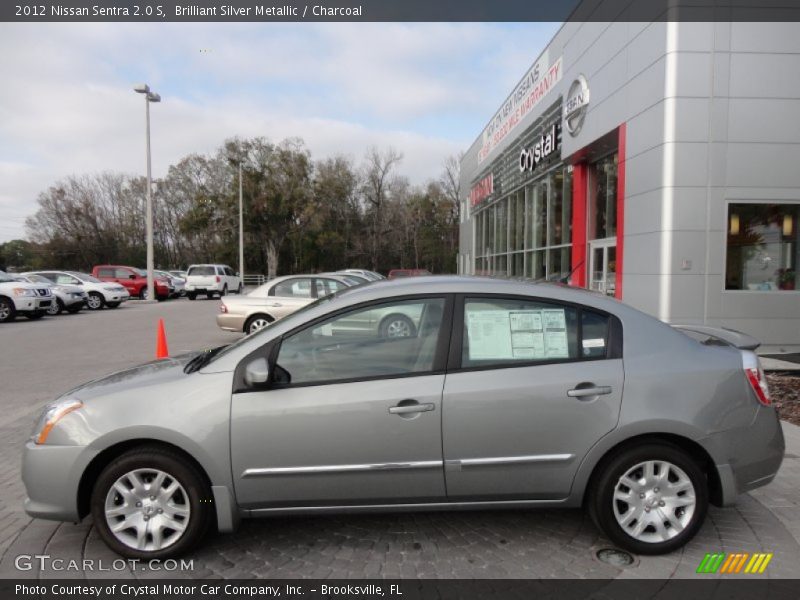 Brilliant Silver Metallic / Charcoal 2012 Nissan Sentra 2.0 S