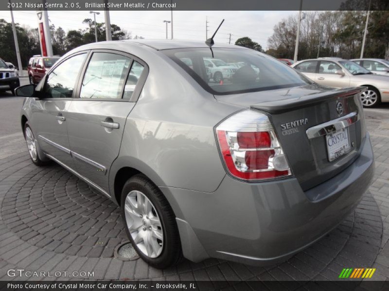 Brilliant Silver Metallic / Charcoal 2012 Nissan Sentra 2.0 S
