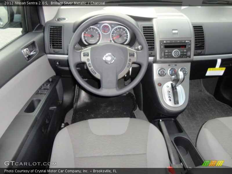 Brilliant Silver Metallic / Charcoal 2012 Nissan Sentra 2.0 S