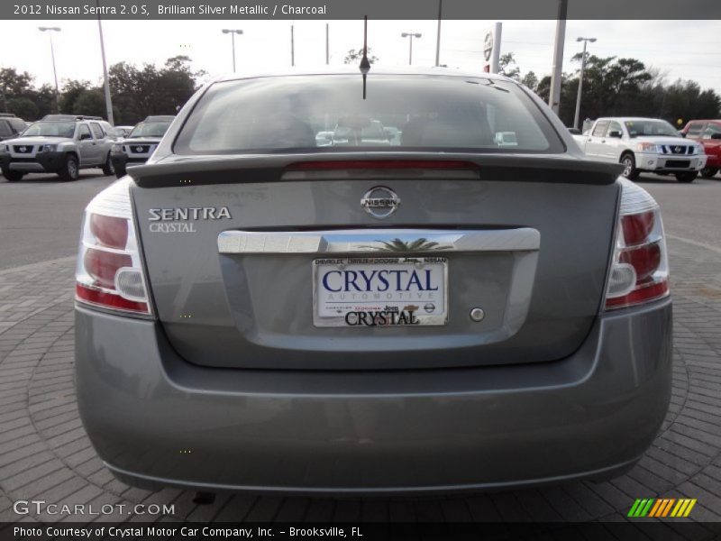 Brilliant Silver Metallic / Charcoal 2012 Nissan Sentra 2.0 S