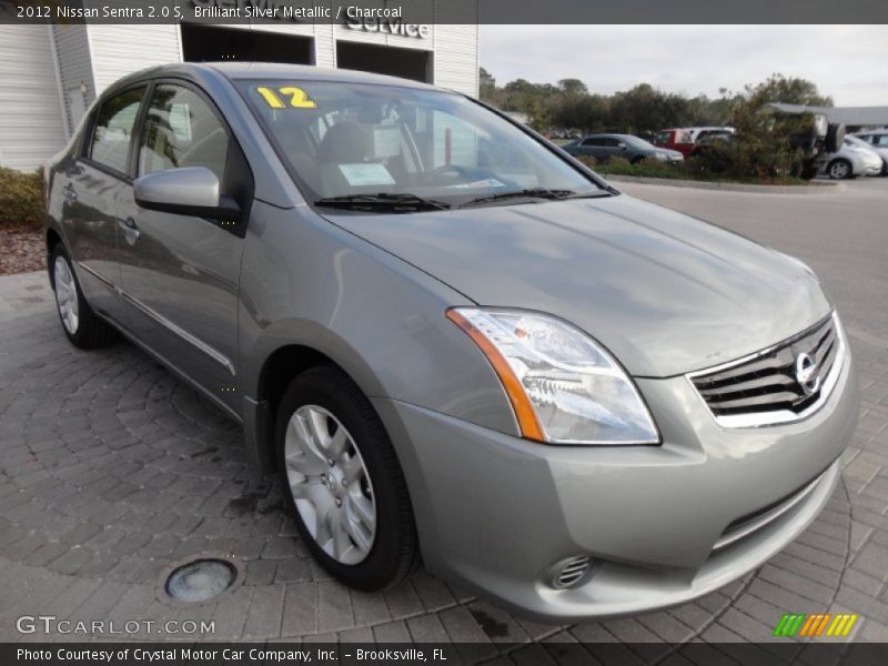 Brilliant Silver Metallic / Charcoal 2012 Nissan Sentra 2.0 S