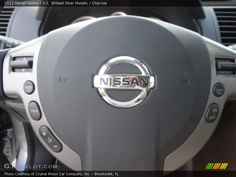 Brilliant Silver Metallic / Charcoal 2012 Nissan Sentra 2.0 S