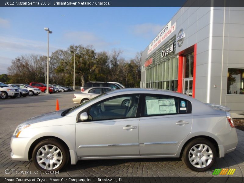 Brilliant Silver Metallic / Charcoal 2012 Nissan Sentra 2.0 S
